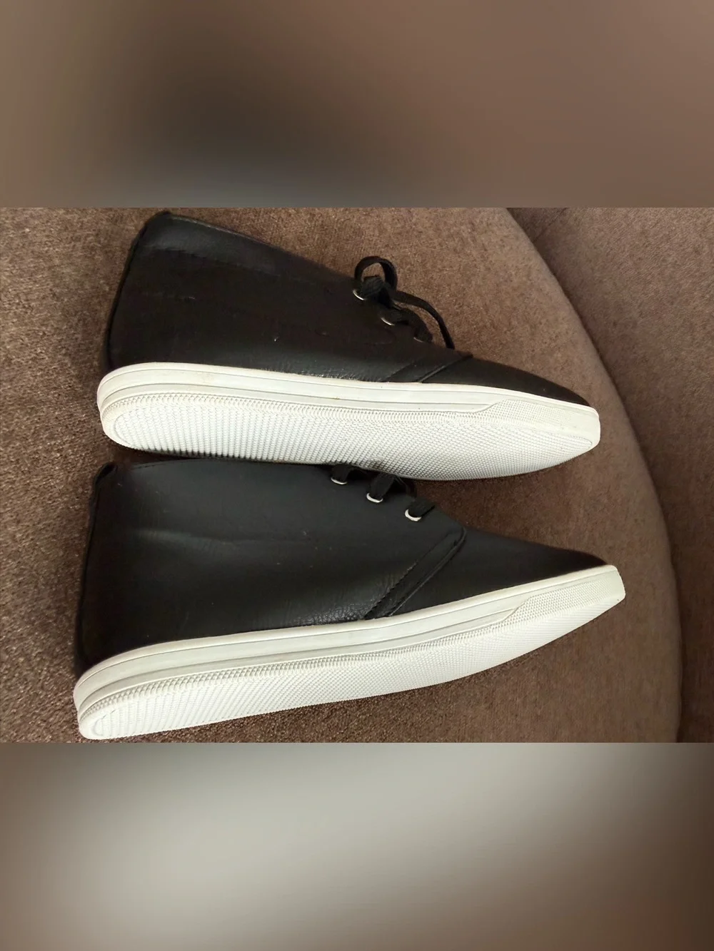 Kids Black Lace-Up Ankle Boots